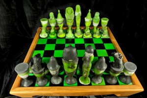 glass chess set, high end chessboard, luxury chessboard,