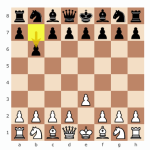 Your opponent moves pawn to h,6.