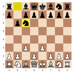 Your opponent moves pawn to h,6.