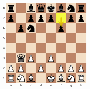 Your opponent moves pawn to h,6.