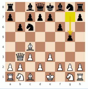 Your opponent moves pawn to h,6.